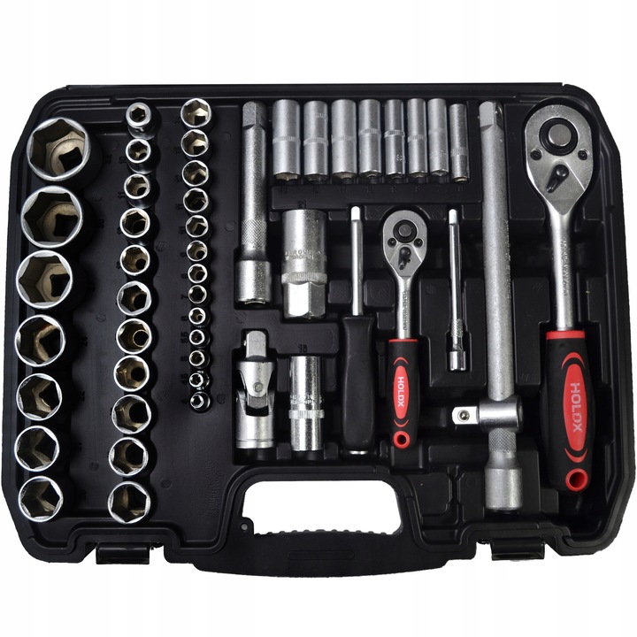 DUŻY ZESTAW KLUCZY NASADOWYCH 108 ELEMENTÓW HOLDX DLA MAJSTERKOWICZA