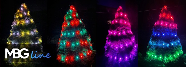 Lampki Choinkowe LED WIFI Świąteczne SMART taśma TUYA 20m 200szt MULTIKOLOR