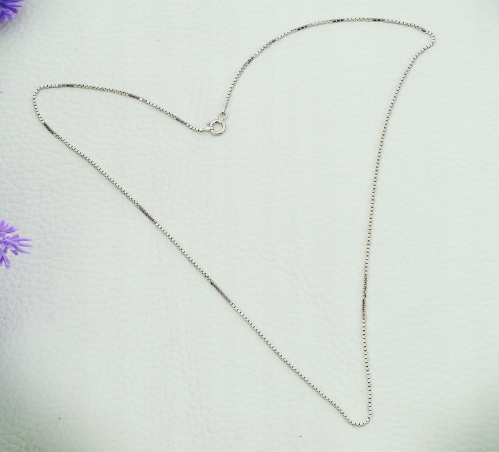 Łańcuszek Srebrny pr. 925 Rodowany Splot Kostka Wenecjana | 50 cm x 1 mm