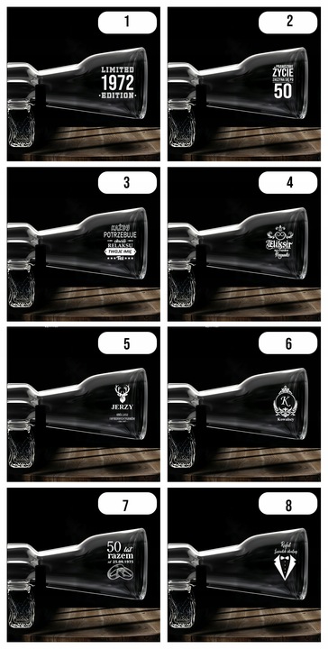 Zestaw do Whisky Karafka Karabin 4 Szklanki Grawer Prezent Urodziny Święta