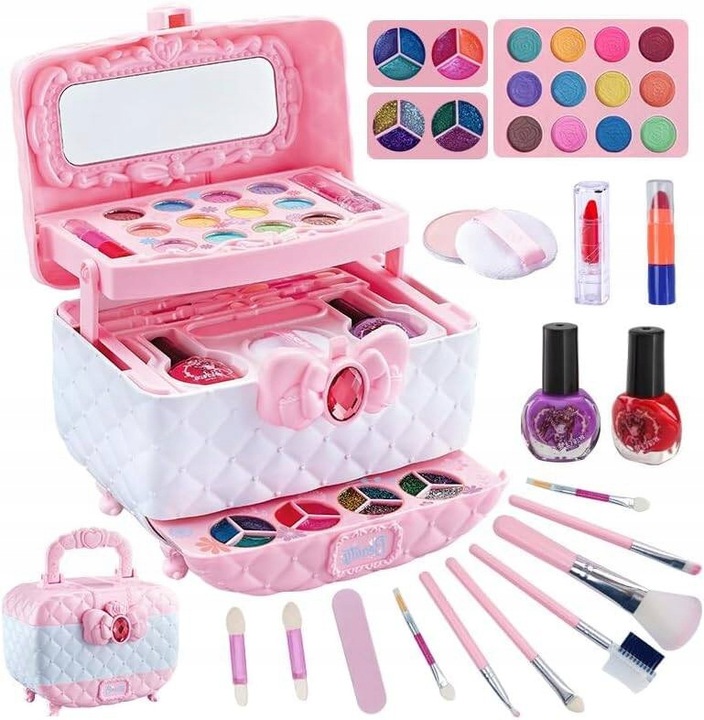 KUFEREK KOSMETYKÓW MAKEUP DLA DZIECI DO MALOWANIA MAKIJAŻU DLA DZIECI XXL