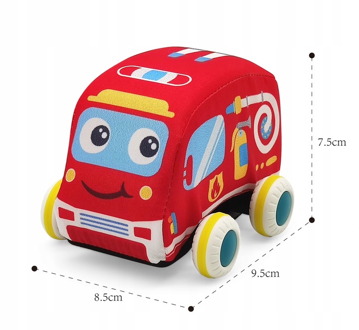 Pluszowe AUTKA miękkie z napędem 4 auta MATA PODKŁADKA ulice TORBA