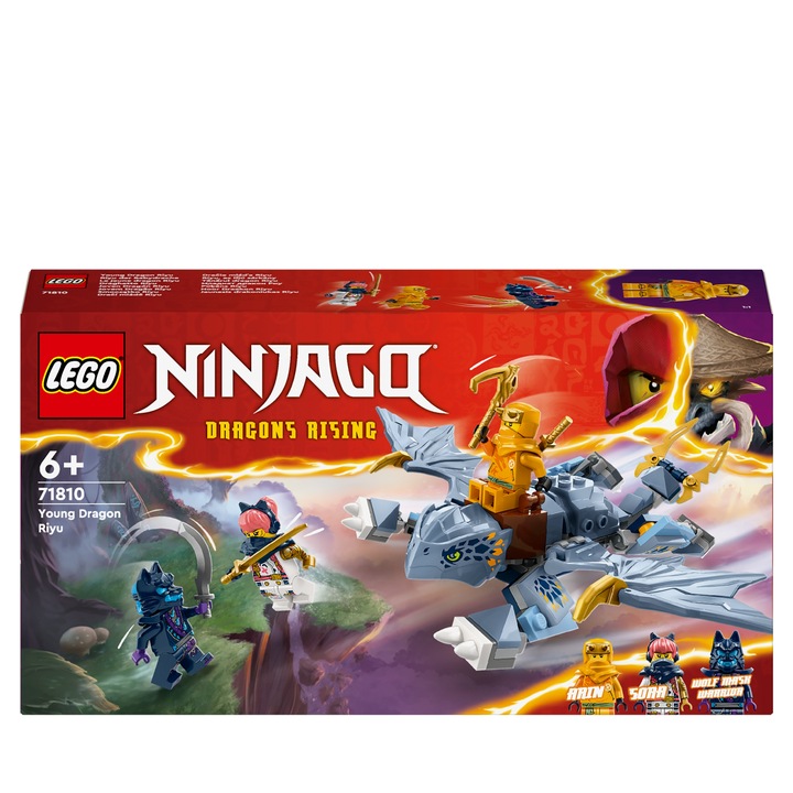 LEGO NINJA GO 71810 NIEBIESKI SMOK RUCHOMY SMOCZĄTKO FIGURKI RIYU FIGURKA
