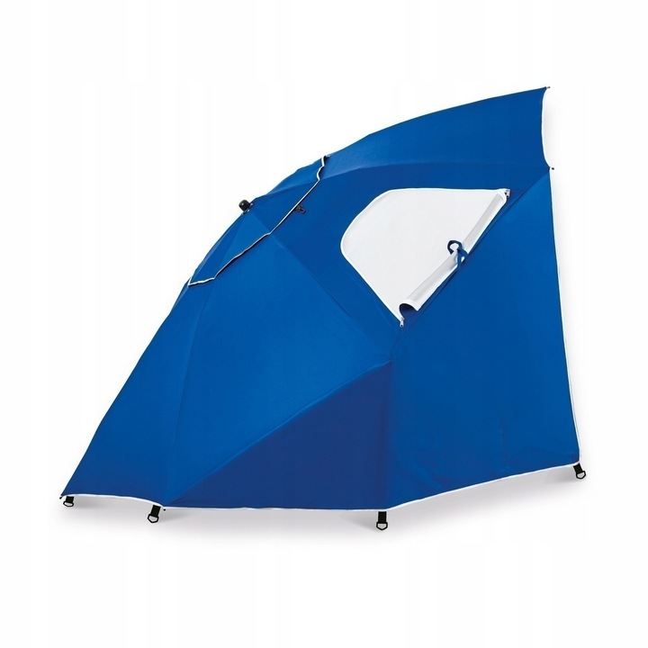 PARASOL PLAŻOWY Ogrodowy z POKROWCEM Niebieski DUŻY Tadar Deluxe XL 240 cm