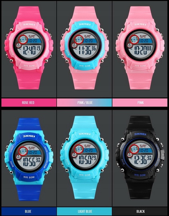 SUPER ZEGAREK DZIECIĘCY KOLOROWE LED NOWY MODEL DLA CHŁOPCA DLA DZIEWCZYNKI