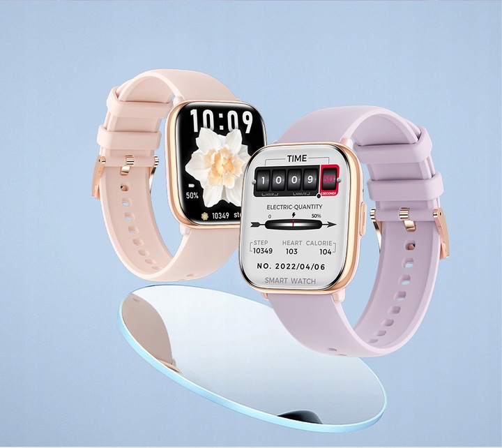 SMARTWATCH ZEGAREK DAMSKI POLSKIE MENU ROZMOWY SPORT AMOLED 4 PASKI