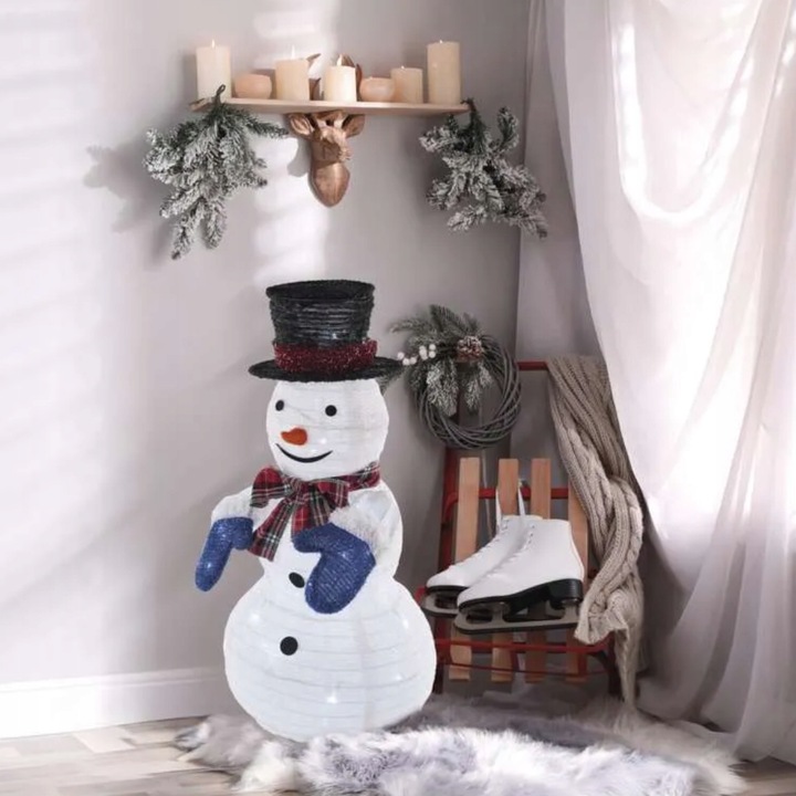 Świecący bałwanek na zewnątrz Dekoracja świąteczna przed dom do ogrodu EMOS