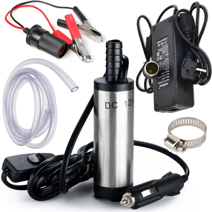 POMPA DO SPUSZCZANIA PALIWA ROPY WODY OLEJU SAMOCHODOWEGO 50mm 12v POMPKA