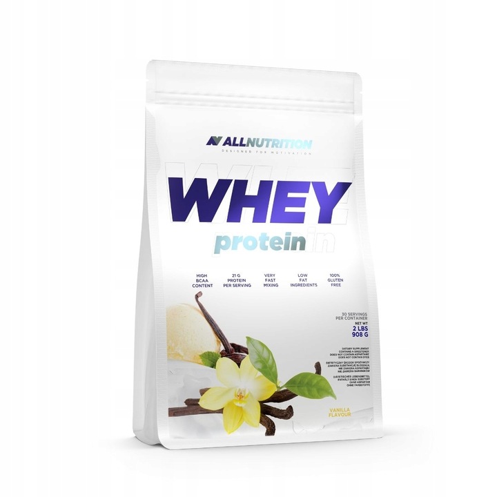 ALLNUTRITION ISOLATE PROTEIN 2000 WPI BIAŁKO WHEY SMAK WANILIOWY MASA SIŁA