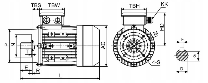 Silnik elektryczny Promotor MS 0,55kW 1400 obr/min. 71 B14