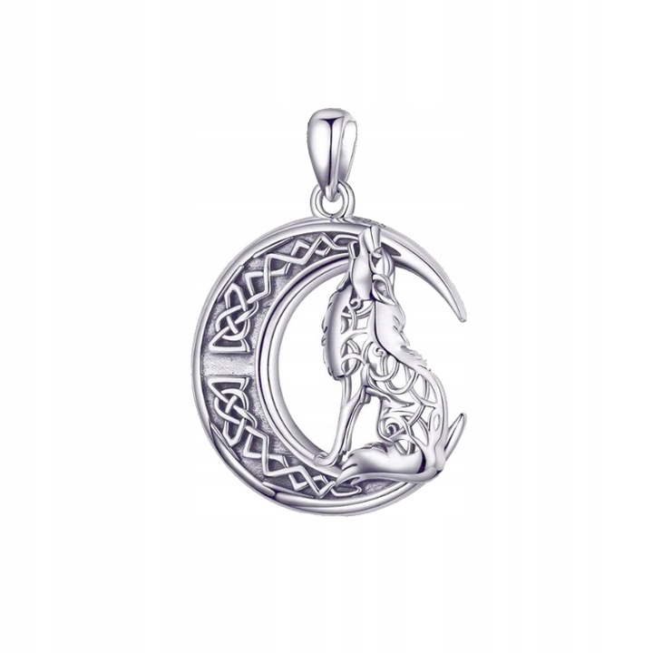 ZAWIESZKA SREBRNA 925 – Wilk i Księżyc | J’ADEMI