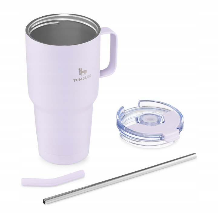 Kubek Termiczny do Auta Ze Słomką Ustnikiem Nieprzeciekający 900ml Termos