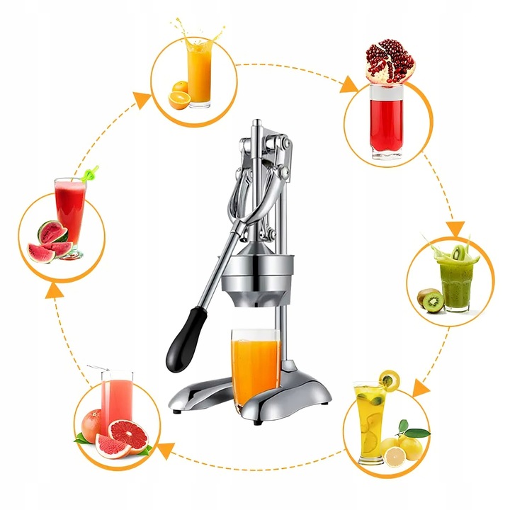 Wyciskarka do Cytrusów Ręczna do Soków Profesjonalna Stalowa Wyciskacz
