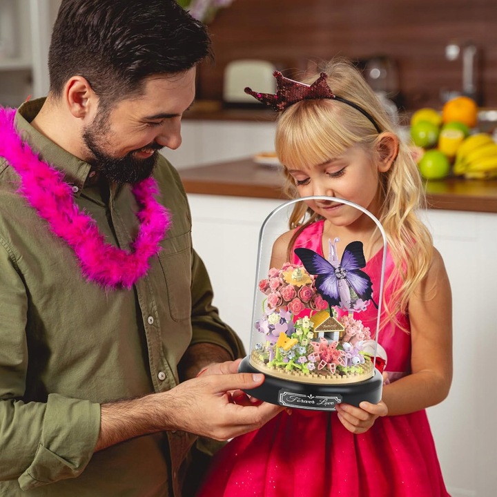 KLOCKI DO BUDOWANIA OGRODU ZESTAW MINIATUROWYCH KLOCKÓW Z MOTYLAMI PREZENT