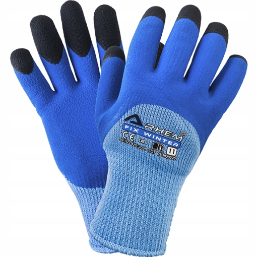 12 PAR Rękawice Robocze Ochronne BHP Ocieplane Zimowe Grube Arhem Winter 10