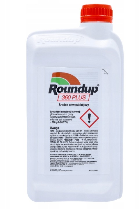 ŚRODEK NA CHWASTY ROUNDUP 360 PLUS GLIFOSAT RANDAP 1L CHWASTOBÓJCZY MOCNY