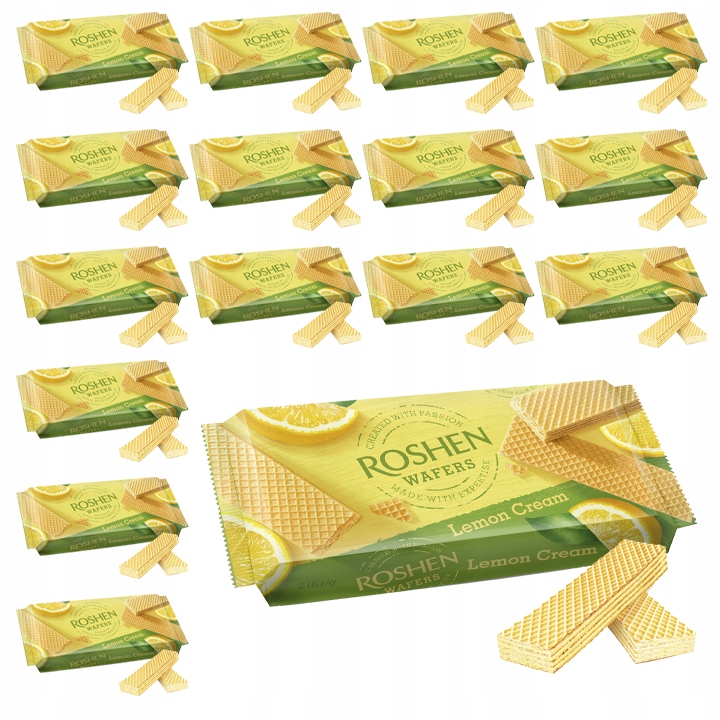 Pakiet Wafle Lemon Cytrynowe 16x216 g Roshen