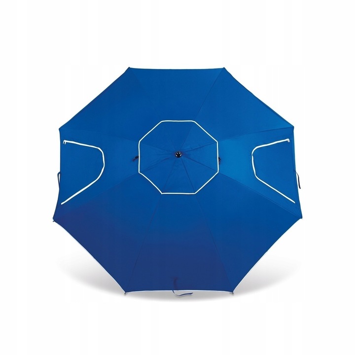 PARASOL PLAŻOWY Ogrodowy z POKROWCEM Niebieski DUŻY Tadar Deluxe XL 240 cm