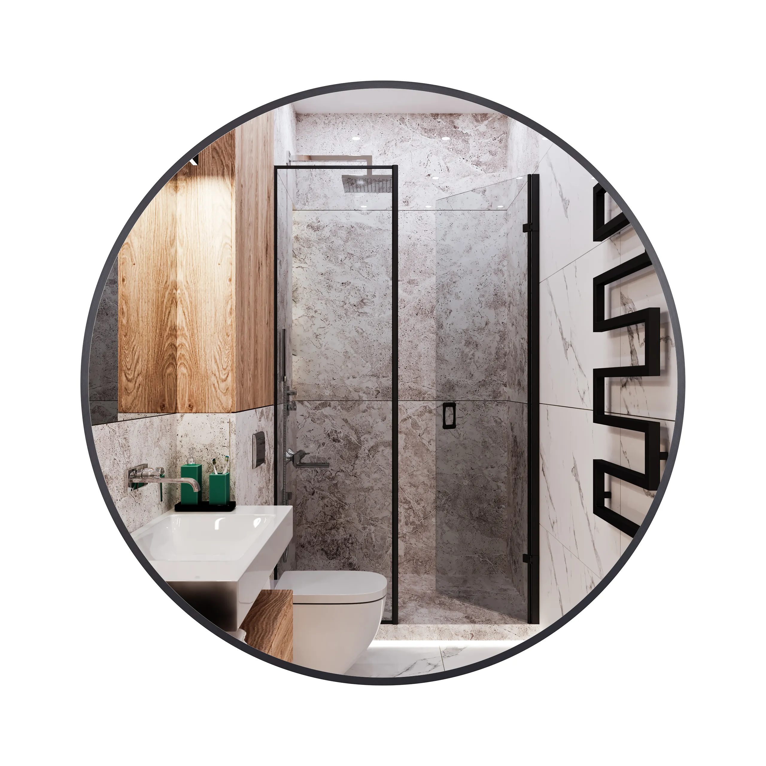 Lustro CORINA BLACK 70 cm - design i rama