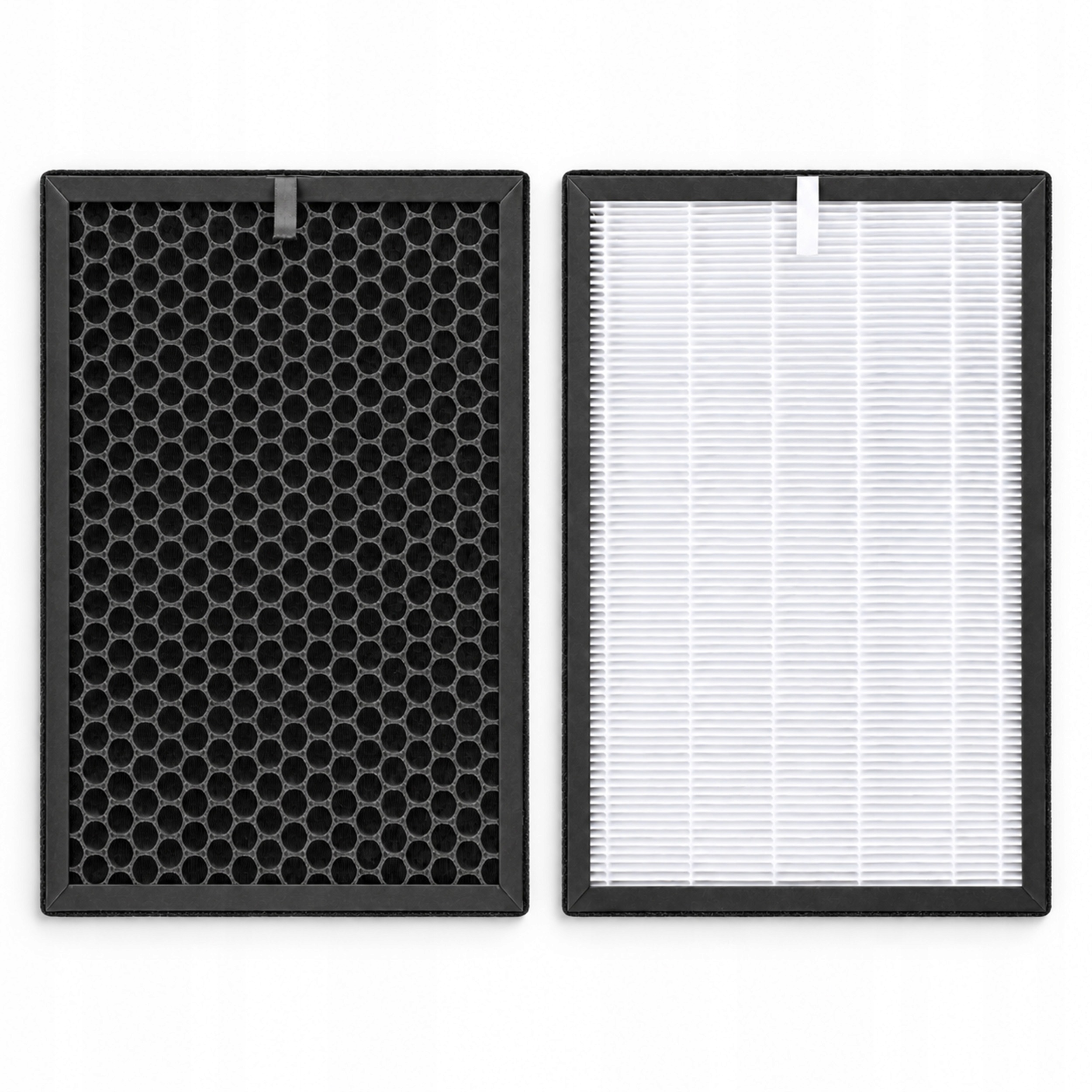 JC PRIME — zestaw filtrów HEPA FY1410 + węglowy FY1413 do Philips AC1214 AC1215 AC1217 AC2729