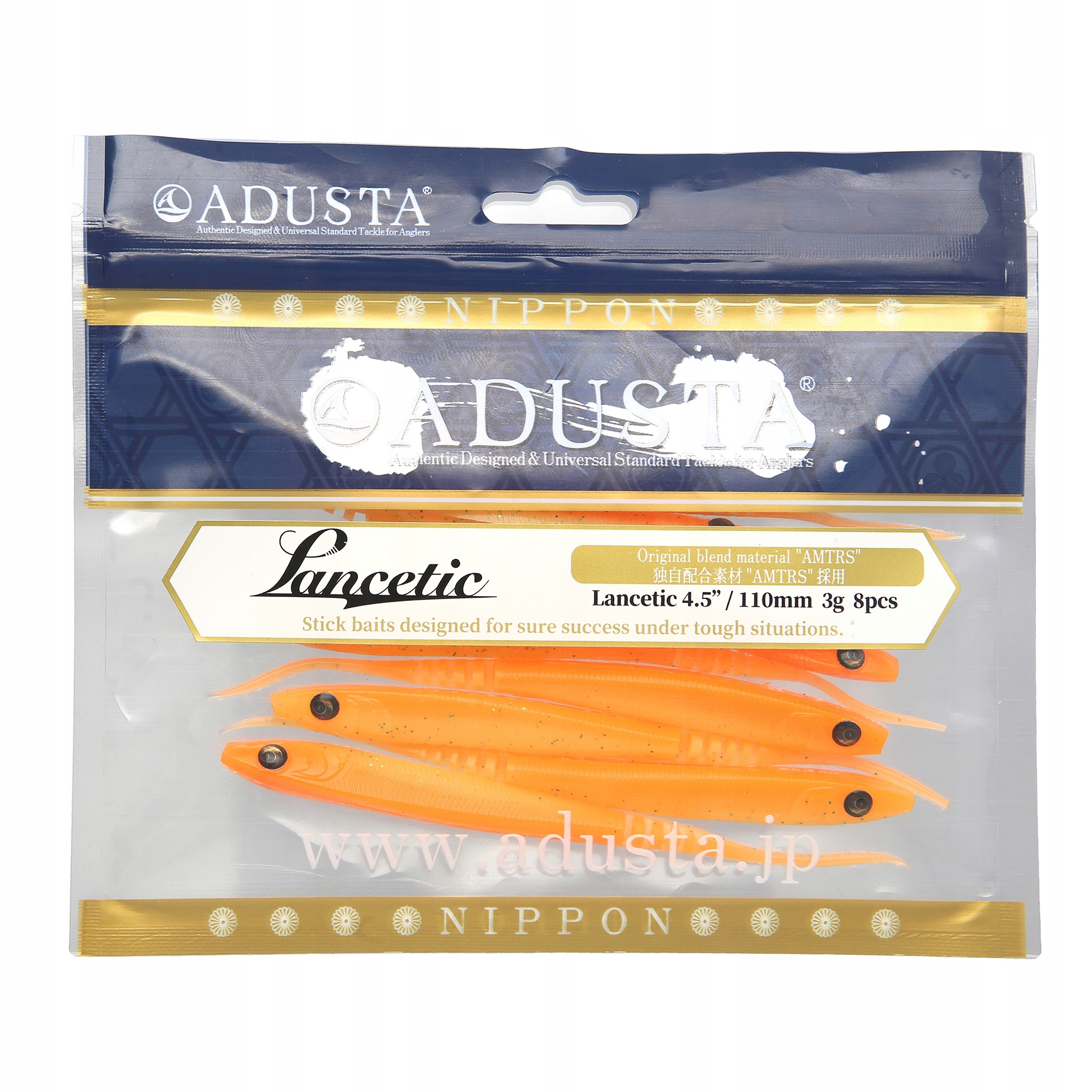 ADUSTA LANCETIC 11CM 3G GREEN CHART GLITTER ORANGE