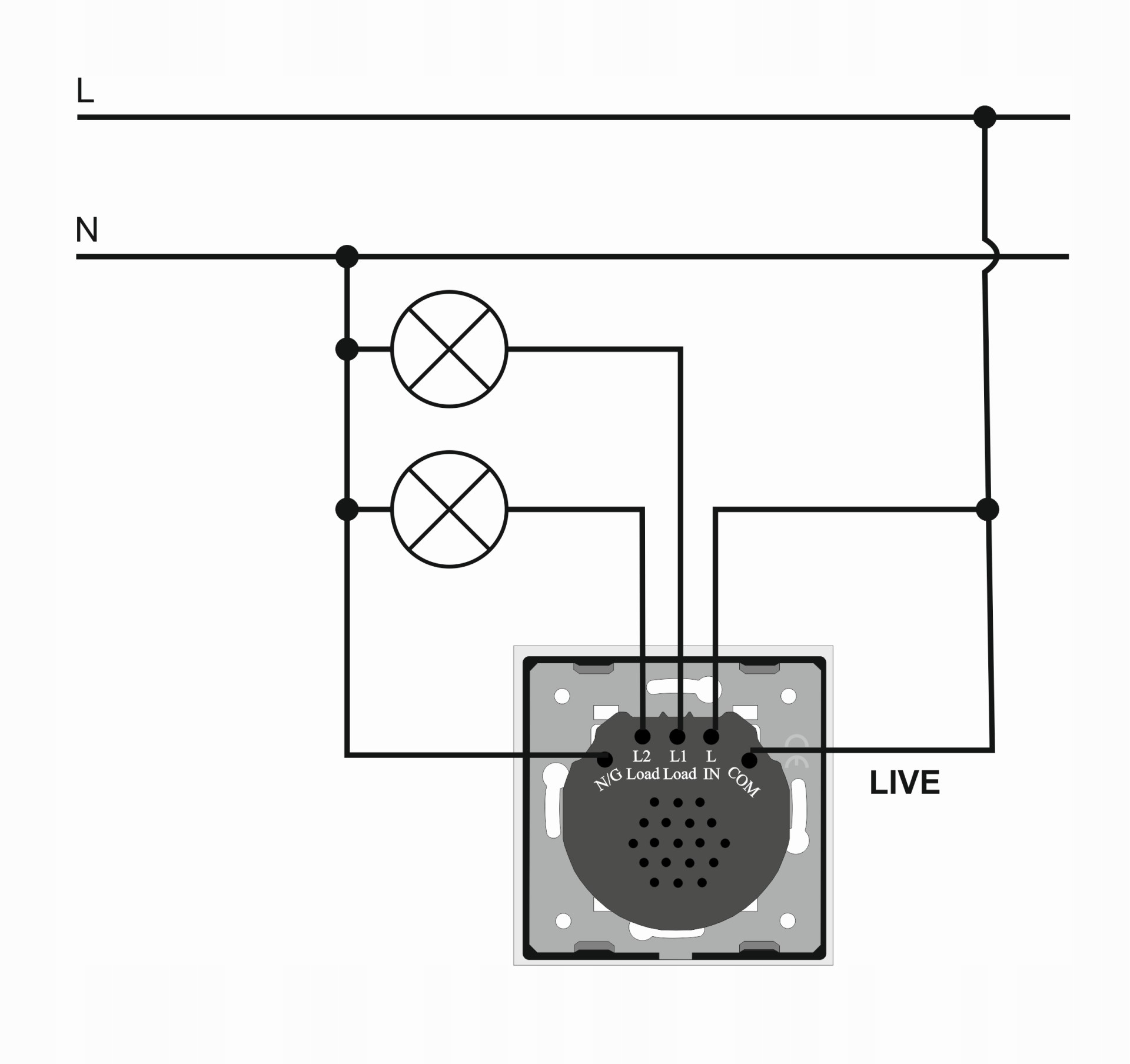 VL-C701IH-69 WŁĄCZNIK IMPULSOWY (N/G) LIVOLO