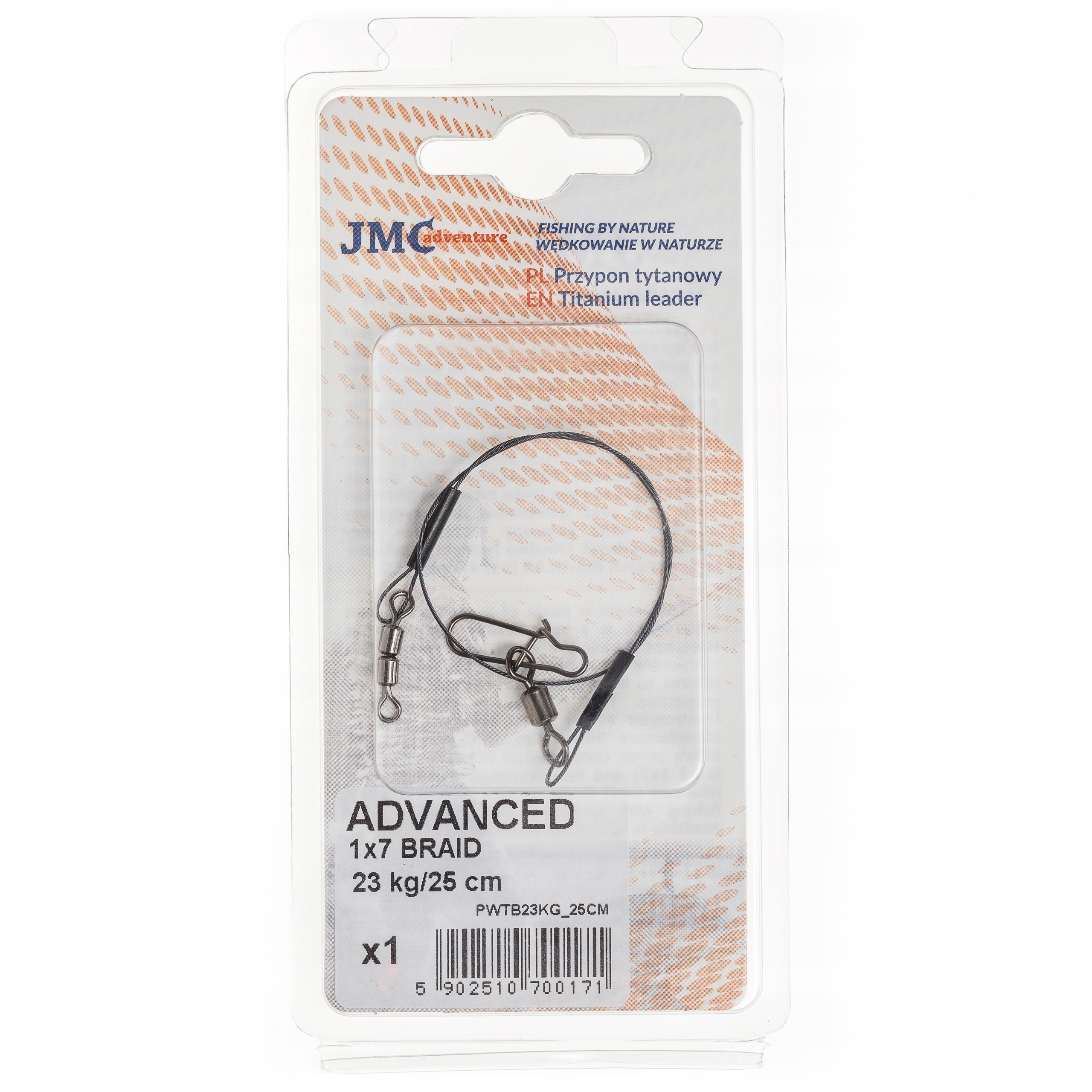 PRZYPON JMC TITANIUM BRAID 1X7 ADVANCED 23KG/25CM