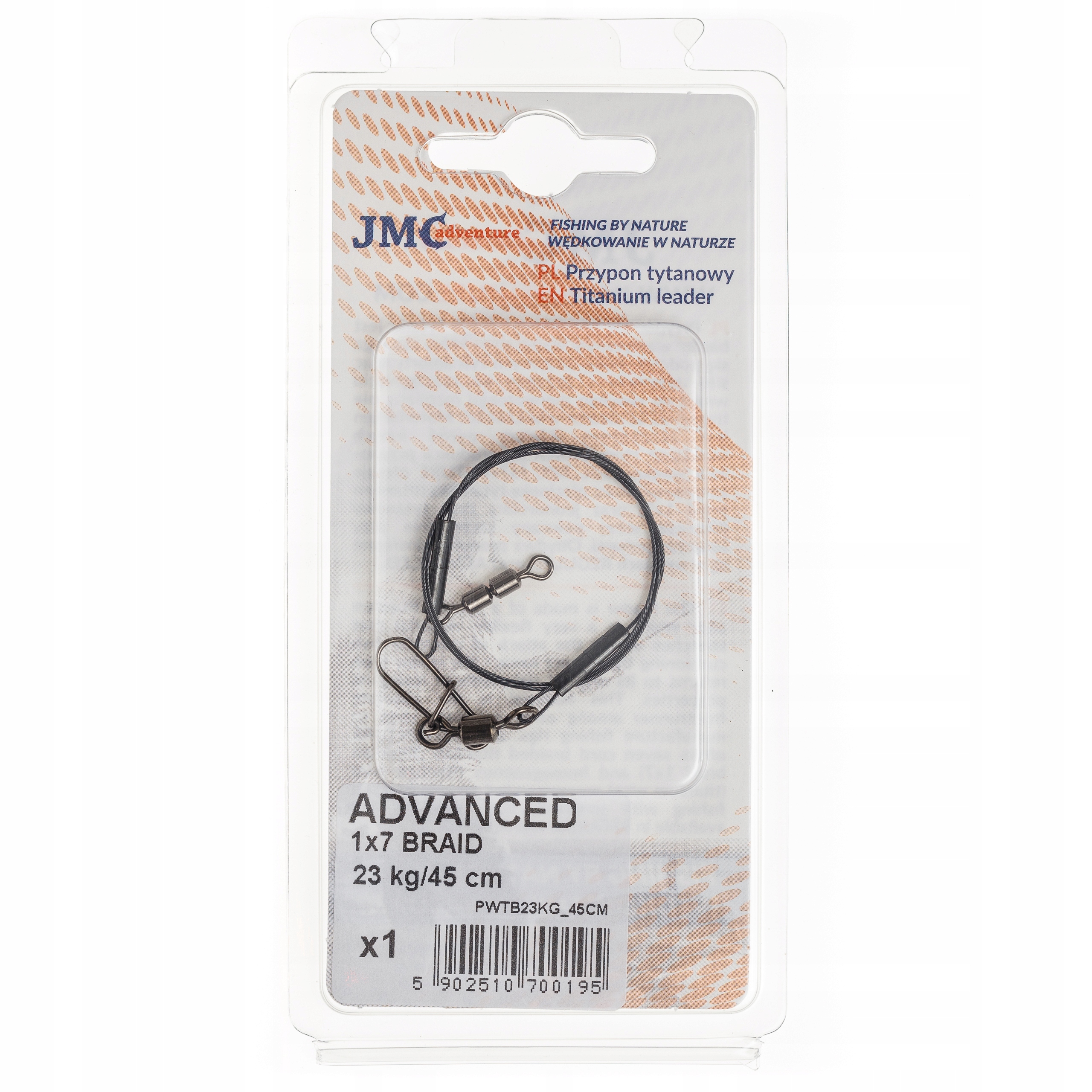 PRZYPON JMC TITANIUM BRAID 1X7 ADVANCED 23KG/45CM