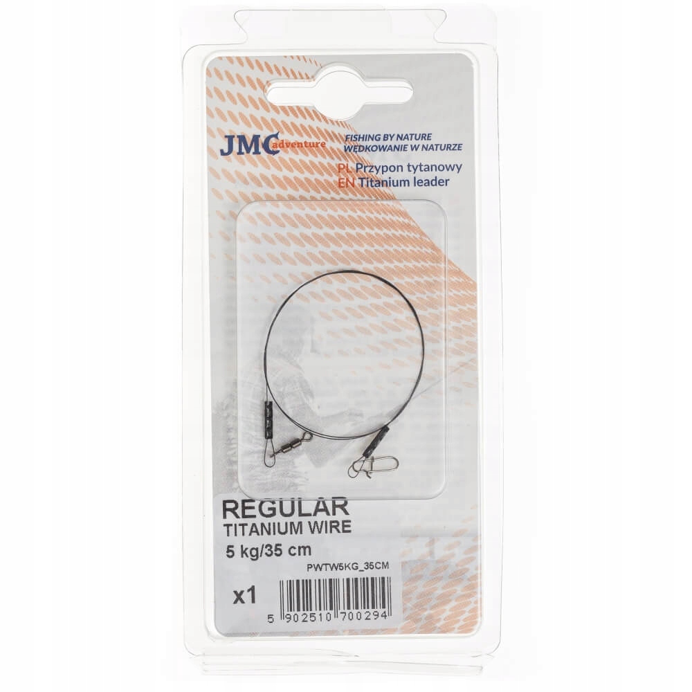 PRZYPON WĘDKARSKI Z DRUTU TYTANOWEGO, 5KG, 35 CM