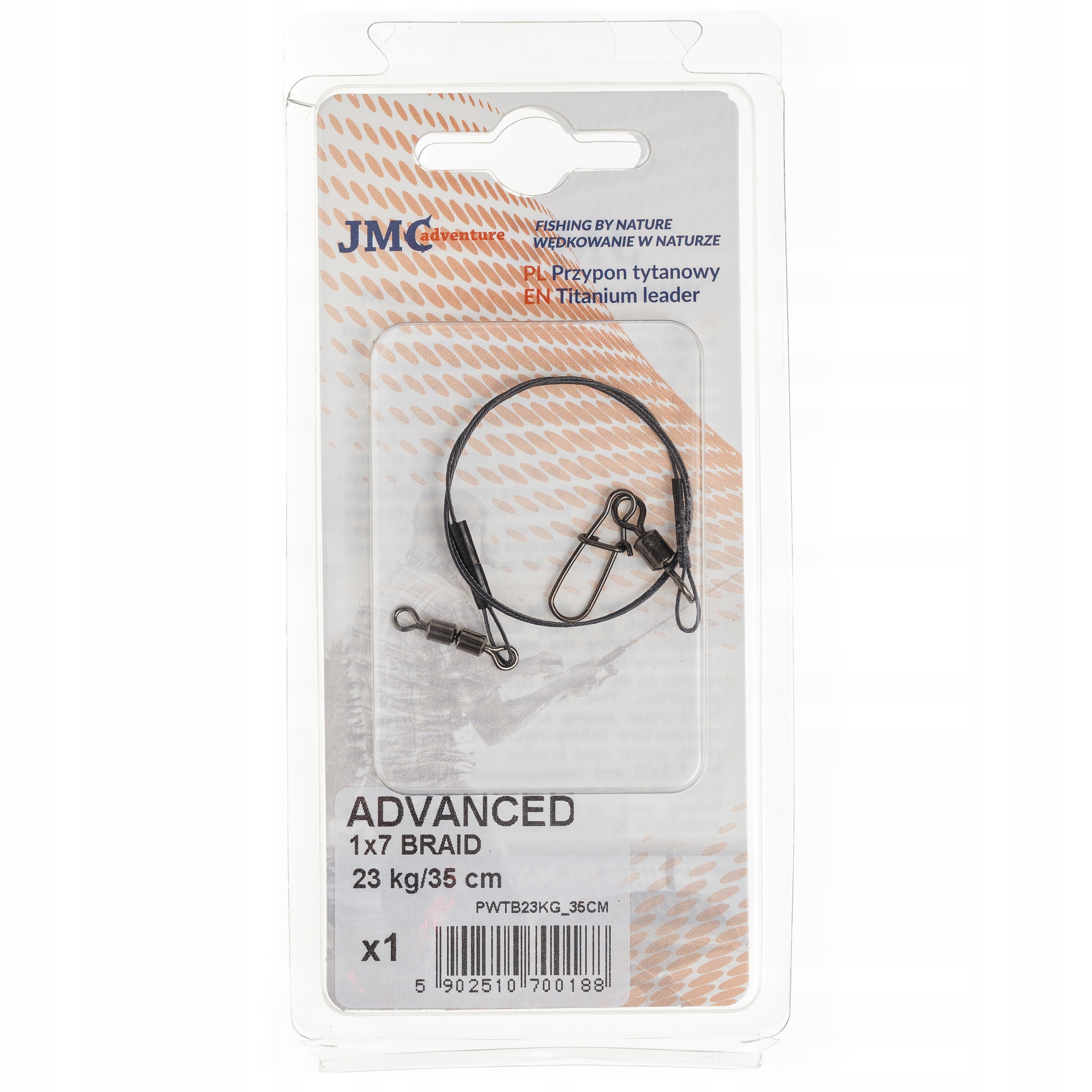 PRZYPON JMC TITANIUM BRAID 1X7 ADVANCED 23KG/35CM