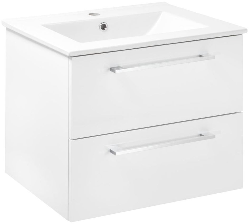 Stamar | Meuble sous lavabo 60 cm Blanc brillant - Vue 1
