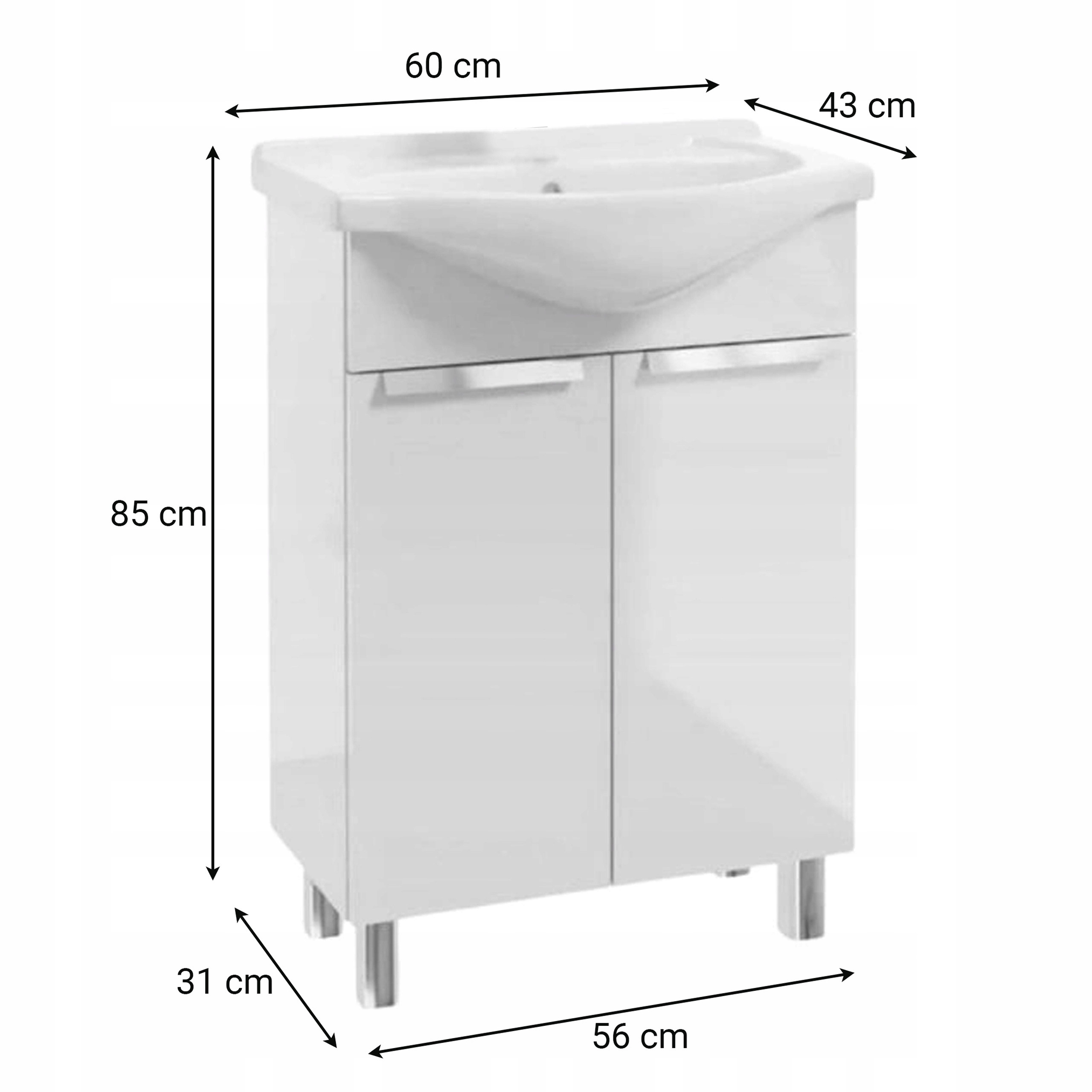 STAMAR weißer Badezimmerschrank 8