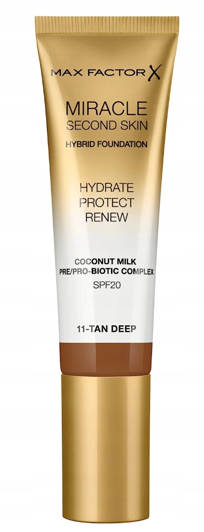 Max Factor Miracle Second Skin Hydrating Foundation 11 Tan Deep