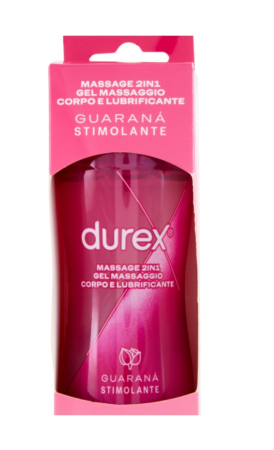 Durex Massage 2 W 1, Lubrykant Intymny I Żel Do Masażu Z Guaraną, 200 Ml