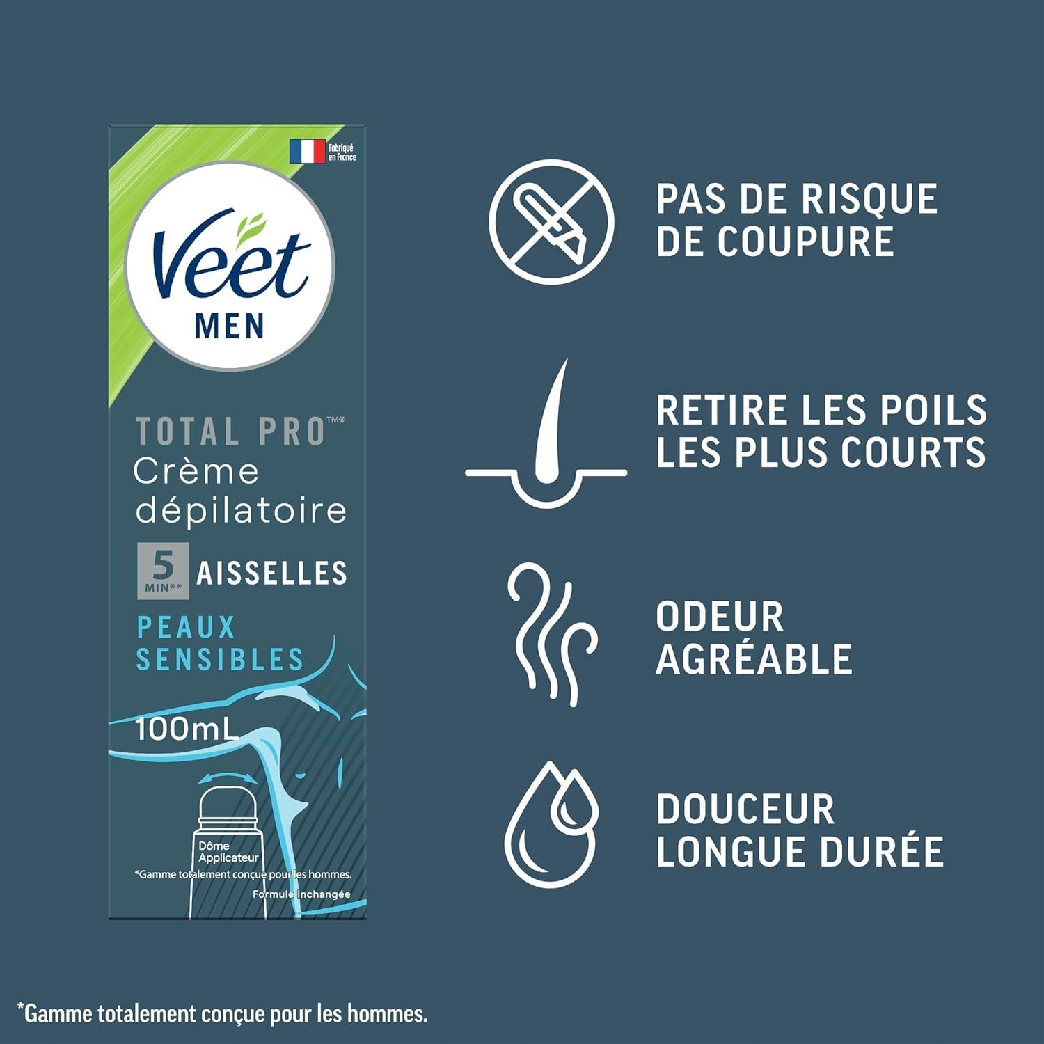 Krem Do Depilacji Pach Veet Dla Mężczyzn O Wrażliwej 100 Ml