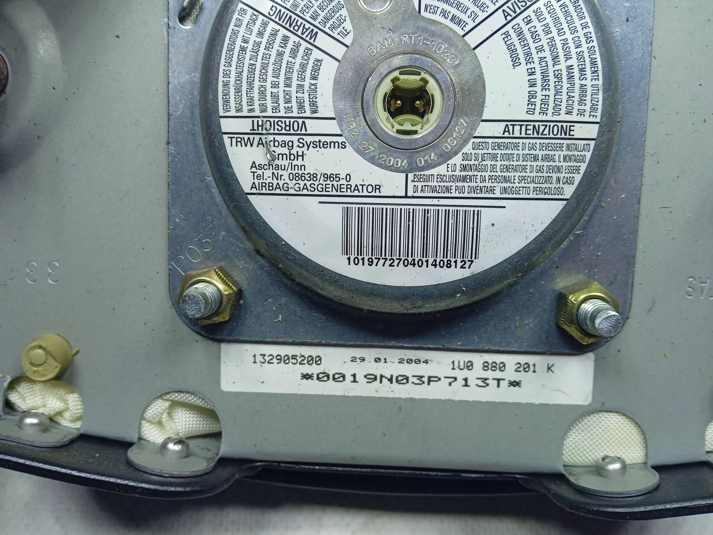 AIRBAG PODUSZKA POWIETRZNA KIEROWCY 1U0880201K SKODA FABIA 1 I