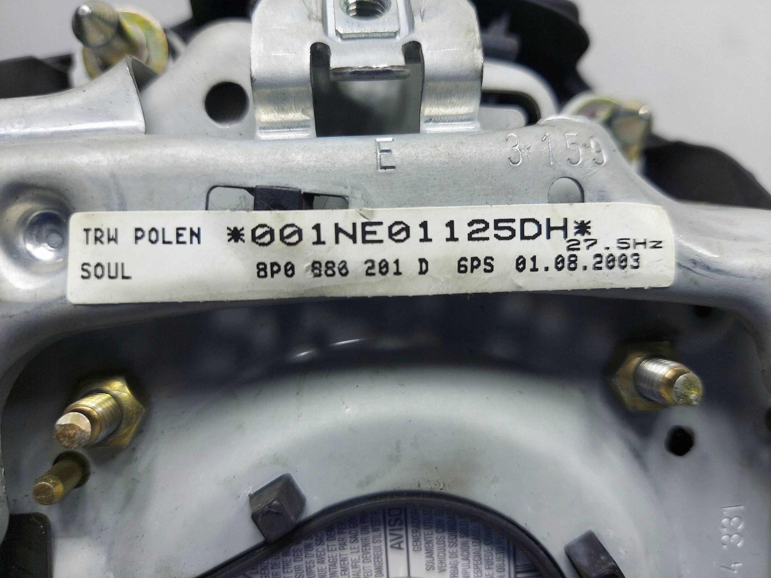 AIRBAG PODUSZKA POWIETRZNA KIEROWCY AUDI A3 8P 8P0880201D