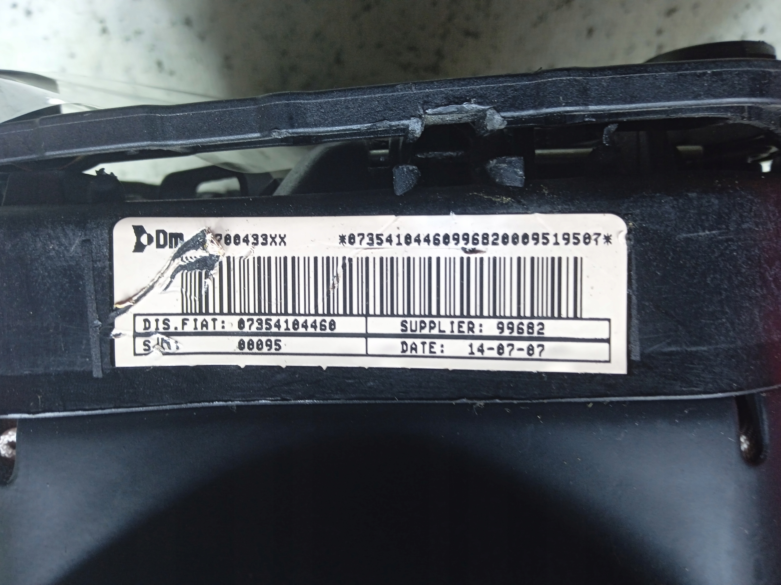 AIRBAG PODUSZKA POWIETRZNA KIEROWCY 07354104460 FIAT GRANDE PUNTO