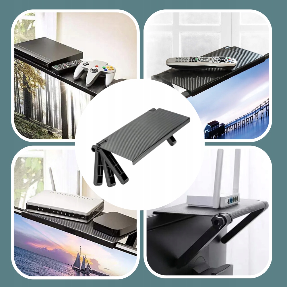 PÓŁKA NAKŁADANA NA MONITOR TV UCHWYT DEKODER DVB-T