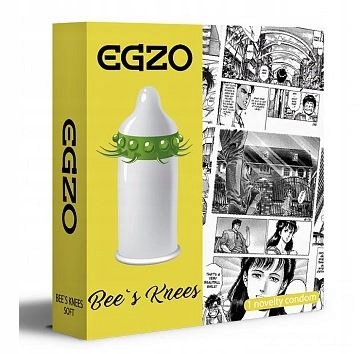 Egzo Bee's Knees Wypustki Prezerwatywa Stymulacja Potęgująca 1szt