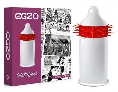 EGZO Stymulujące Prezerwatywy Mix Kolce Wypustki 4szt