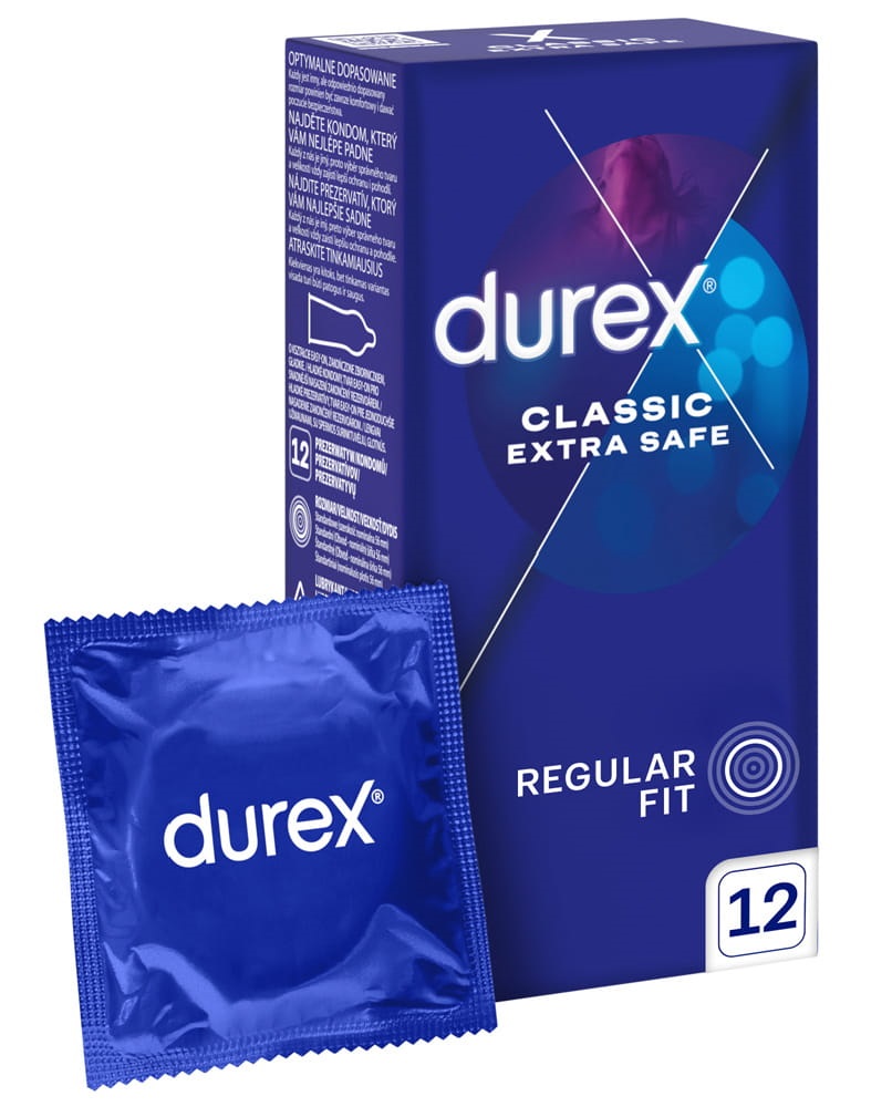 DUREX Extra Safe 12szt Pogrubiane + Żel Intymny Nawilżający 50Ml
