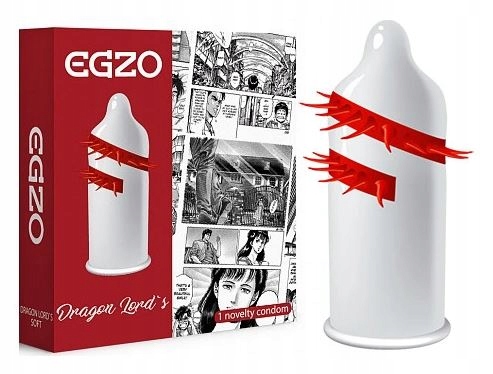 EGZO Stymulujące Prezerwatywy Mix Kolce Wypustki 4szt