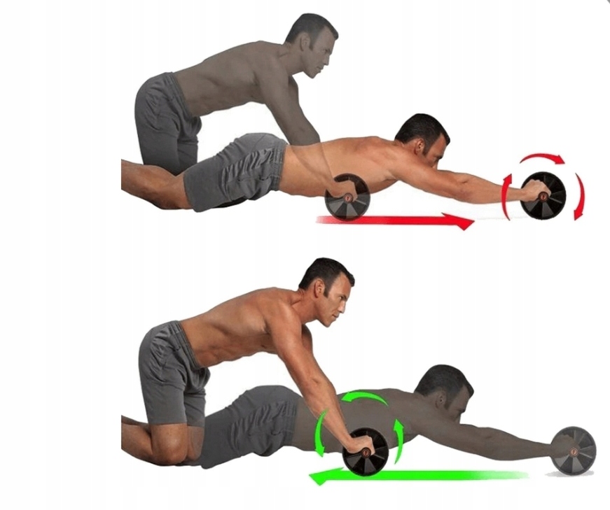 KÓŁKO DO ĆWICZEŃ MIĘŚNI BRZUCHA ROLLER WAŁEK