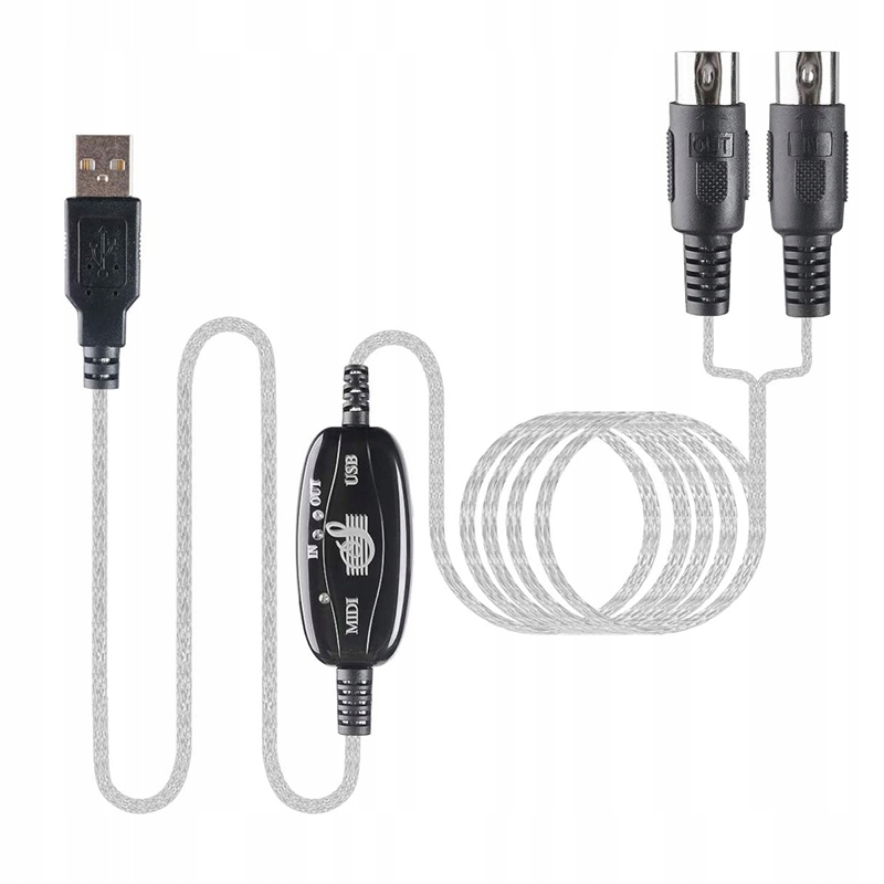 PC40 KABEL KONWERTER USB NA MIDI IN OUT INTERFEJS SZYBKA TRANSMISJA