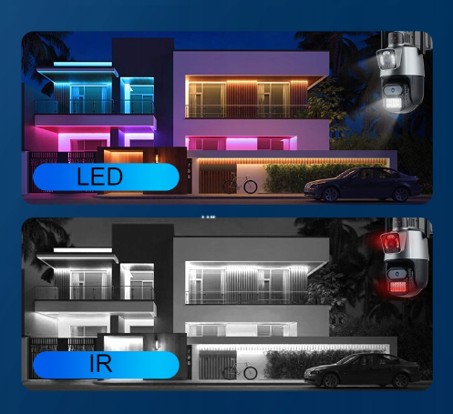 KAMERA PODWÓJNA ZEWNĘTRZNA OBROTOWA WIFI IP FULL HD MIKROFON