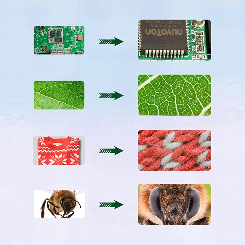 MIKROSKOP CYFROWY USB 1600X OŚWIETLENIE 8 LED 2MPX