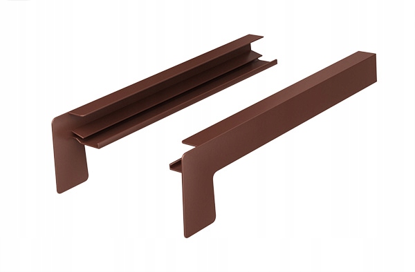 BOCZKI ALU DO PARAPETÓW PROSTYCH ORZECH 22,5cm