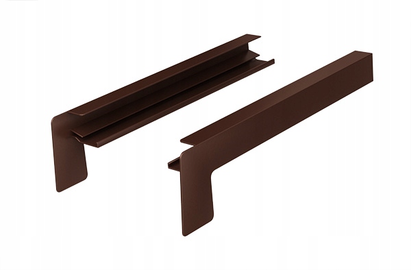 BOCZKI ALU DO PARAPETÓW PROSTYCH BRĄZ 8017 40cm