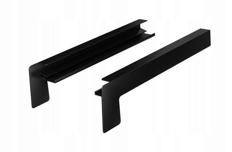 BOCZKI ALU DO PARAPETÓW PROSTYCH CZARNE 20cm